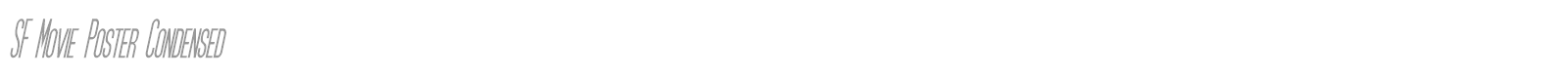 SF Movie Poster font preview